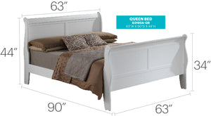 English Elm Elegant Traditional White Bed Frame - Timeless Design, Durable Construction & Versatile Style For Any Room B078S00368