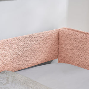 English Elm Daybed Boucle Upholstered Tufted Twin Trundle Sofa for Guest Bedroom Studio Lounge Pink W1413S00172