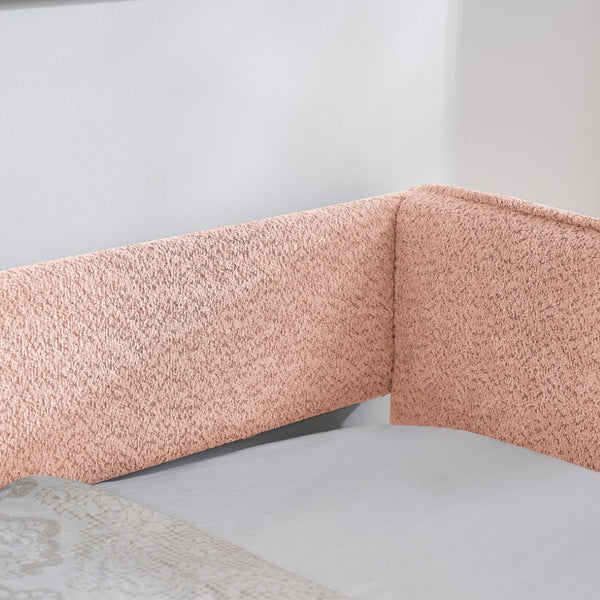 English Elm Daybed Boucle Upholstered Tufted Twin Trundle Sofa for Guest Bedroom Studio Lounge Pink W1413S00172
