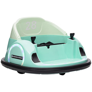 English Elm Qaba 12v Electric Toddler Bumper Car with Remote Control Led Lights and 360 Spin W2225P229195