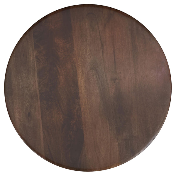 English Elm Columbo Brown Round End Table - Rustic Charm Meets Modern Design For Versatile Living Room Decor B062P375425
