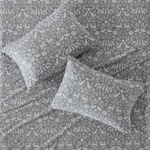 English Elm 4 Pieces Cal King 100% Cotton Flannel Sheet Set - Cozy Sage Winter Fauna Design For Ultimate Comfort B035P381340