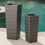 Christopher Knight Home® Noble House Rattan Flower Pot - Grey