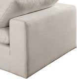 Comfy Beige Linen Textured Fabric Modular Corner Chair 187Beige-Corner Meridian Furniture