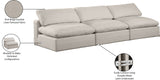 Comfy Beige Linen Textured Fabric Modular Sofa 187Beige-S117 Meridian Furniture