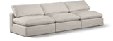 Comfy Beige Linen Textured Fabric Modular Sofa 187Beige-S117 Meridian Furniture