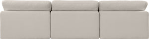 Comfy Beige Linen Textured Fabric Modular Sofa 187Beige-S117 Meridian Furniture