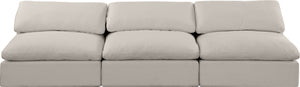 Comfy Beige Linen Textured Fabric Modular Sofa 187Beige-S117 Meridian Furniture
