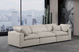 Comfy Beige Linen Textured Fabric Modular Sofa 187Beige-S119 Meridian Furniture