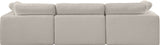 Comfy Beige Linen Textured Fabric Modular Sofa 187Beige-S119 Meridian Furniture