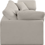 Comfy Beige Linen Textured Fabric Modular Sofa 187Beige-S119 Meridian Furniture