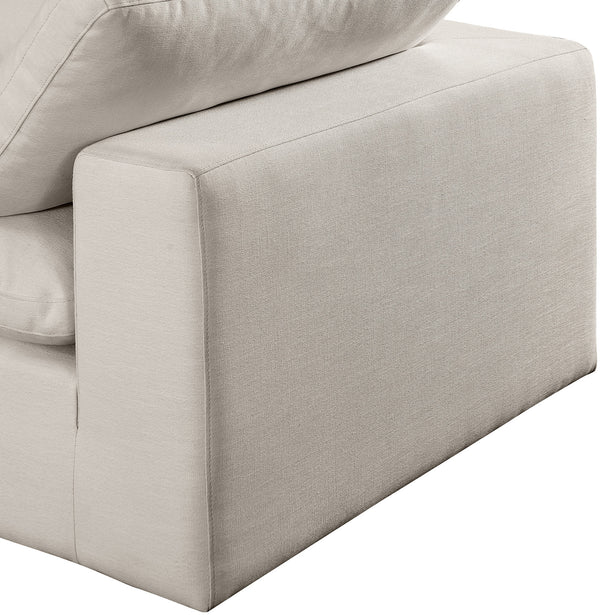 Comfy Beige Linen Textured Fabric Modular Sofa 187Beige-S119 Meridian Furniture