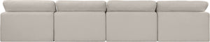 Comfy Beige Linen Textured Fabric Modular Sofa 187Beige-S156 Meridian Furniture