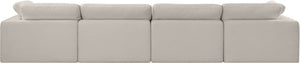 Comfy Beige Linen Textured Fabric Modular Sofa 187Beige-S158 Meridian Furniture