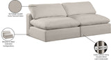 Comfy Beige Linen Textured Fabric Modular Sofa 187Beige-S78 Meridian Furniture