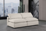 Comfy Beige Linen Textured Fabric Modular Sofa 187Beige-S78 Meridian Furniture