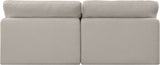 Comfy Beige Linen Textured Fabric Modular Sofa 187Beige-S78 Meridian Furniture