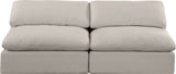 Comfy Beige Linen Textured Fabric Modular Sofa 187Beige-S78 Meridian Furniture