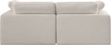 Comfy Beige Linen Textured Fabric Modular Sofa 187Beige-S80 Meridian Furniture