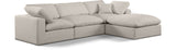 Comfy Linen Textured Fabric Modular Sectional Sec4A