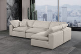 Comfy Beige Linen Textured Fabric Modular Sectional 187Beige-Sec4B Meridian Furniture