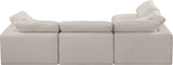 Comfy Beige Linen Textured Fabric Modular Sectional 187Beige-Sec4B Meridian Furniture