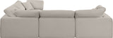 Comfy Beige Linen Textured Fabric Modular Sectional 187Beige-Sec4C Meridian Furniture