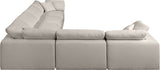 Comfy Beige Linen Textured Fabric Modular Sectional 187Beige-Sec6A Meridian Furniture