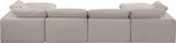 Comfy Beige Linen Textured Fabric Modular Sectional 187Beige-Sec6B Meridian Furniture