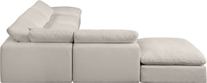 Comfy Beige Linen Textured Fabric Modular Sectional 187Beige-Sec6E Meridian Furniture
