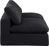 Comfy Black Linen Textured Fabric Modular Sofa 187Black-S78 Meridian Furniture