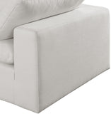 Comfy Cream Linen Textured Fabric Modular Corner Chair 187Cream-Corner Meridian Furniture