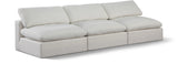 Comfy Cream Linen Textured Fabric Modular Sofa 187Cream-S117 Meridian Furniture