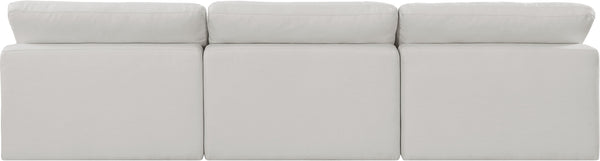 Comfy Cream Linen Textured Fabric Modular Sofa 187Cream-S117 Meridian Furniture