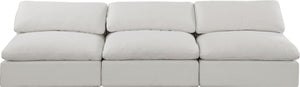 Comfy Cream Linen Textured Fabric Modular Sofa 187Cream-S117 Meridian Furniture