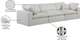 Comfy Cream Linen Textured Fabric Modular Sofa 187Cream-S119 Meridian Furniture