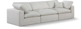 Comfy Cream Linen Textured Fabric Modular Sofa 187Cream-S119 Meridian Furniture