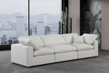 Comfy Cream Linen Textured Fabric Modular Sofa 187Cream-S119 Meridian Furniture