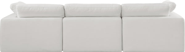 Comfy Cream Linen Textured Fabric Modular Sofa 187Cream-S119 Meridian Furniture