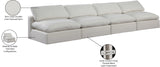 Comfy Cream Linen Textured Fabric Modular Sofa 187Cream-S156 Meridian Furniture