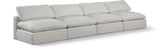 Comfy Cream Linen Textured Fabric Modular Sofa 187Cream-S156 Meridian Furniture