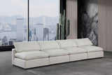 Comfy Cream Linen Textured Fabric Modular Sofa 187Cream-S156 Meridian Furniture