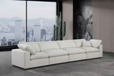 Comfy Cream Linen Textured Fabric Modular Sofa 187Cream-S158 Meridian Furniture