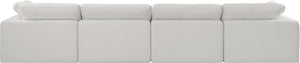 Comfy Cream Linen Textured Fabric Modular Sofa 187Cream-S158 Meridian Furniture