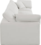 Comfy Cream Linen Textured Fabric Modular Sofa 187Cream-S158 Meridian Furniture