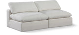 Comfy Cream Linen Textured Fabric Modular Sofa 187Cream-S78 Meridian Furniture