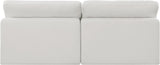 Comfy Cream Linen Textured Fabric Modular Sofa 187Cream-S78 Meridian Furniture