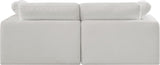 Comfy Cream Linen Textured Fabric Modular Sofa 187Cream-S80 Meridian Furniture