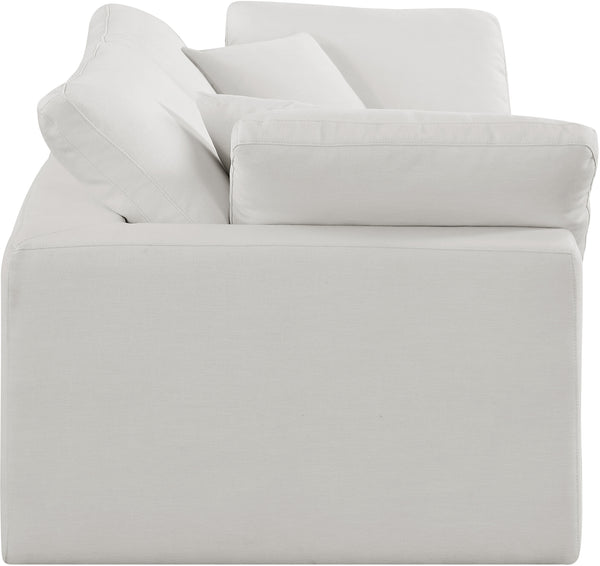 Comfy Cream Linen Textured Fabric Modular Sofa 187Cream-S80 Meridian Furniture