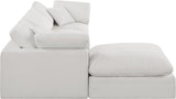 Comfy Cream Linen Textured Fabric Modular Sectional 187Cream-Sec4A Meridian Furniture